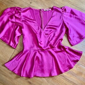 Jealous Tomato satin bell sleeve top